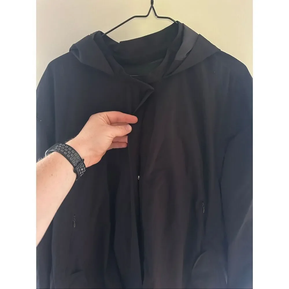 Lululemon &go Swing Trench Rain Jacket Size 12 Black Women’s